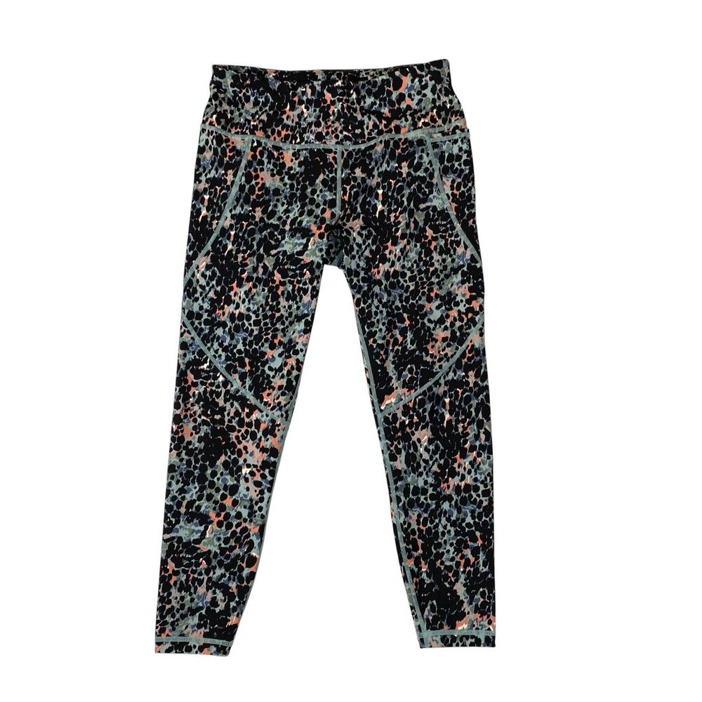 Sweaty Betty Power 7/8 Leggings Women M 8-10 Leopard Print Phone Pocket Active